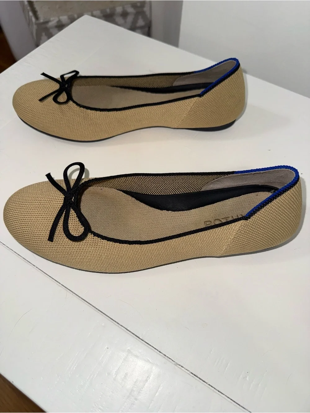 Rothy's The Ballet Flat in Black & Tan